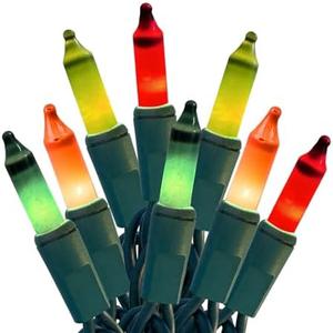 HISHINY Christmas String Lights 100 Count Pastel Mini Decorations Lights with Green Wire for Christmas Outdoor Decorations Indoor Decor, UL Certified (21feet)