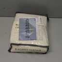 100% Blackout Shield Linen Blackout Curtains for Bedroom 84 Inches Long, Back Tab/Rod Pocket Living Room Drapes, Thermal Insulated Blackout Curtains 2 Panels Set, 50" W x 84" L, Cream