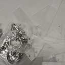 Acrylic Keychain Blanks, Clear Keychains Set Including Rectangle Clear Acrylic Ornament Blanks(2 x 8cm)20Key Rings with Chain and 20Jump Rings Blanks Key Tag Bulk for Key Chain Jewelry Labels DIY Craft