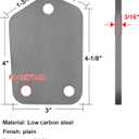 4 Pack Weld-On Steel Base Plates, 3/16" Thick Weld-On Mounting Tabs for Roll Cages Off-Road Tube Chassis Frames