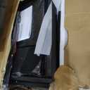 PRAISUN 66" L Shaped Gaming Desk with LED Lights & Power Outlets, Computer Desk with Fabric Drawers and Print Stand, Corner Office Desk, Monitor Stand, Mesh CPU Stand, Grey