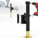 Bolt-on Trailer Jack (Electric Drill Adjust), Adjustable 7.5”-37.6” Drop Leg, Universal Heavy-Duty RV Tongue Jack with 5000lbs Capacity(Not for Lifting), Bolt on Trailer Jack for Utility Yacht Boat