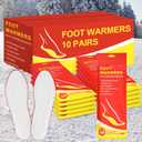 Jenaai Emergency Insole Foot Warmers Reusable Resealable Toe Warmer Long Lasting Safe Natural Odorless Air Activated Warmers up to 8-10 Hours of Heat for Skiing Hiking Outdoor Survival