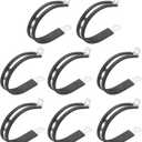 PATIKIL 2-3/16 Inch Cable Clamp, 8 Pack 304 Stainless Steel Rubber Cushioned Insulated Pipe Metal Clamp for Tube Pipe Hose Cable Wire Cord Installation