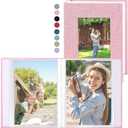vivinin 2 Pack Photo Album 5x7, Linen Cover Photo Book, Small Photo Album Book for 36 Pockets Hold 72 Pictures, Picture Book for Photos Family Anniversaries Baby Vacations (Pink)