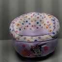Idea Nuova Disney Minnie Mouse Purple with Polka Dots Round Bean Bag Chair for Kids, Ages 3+, Large