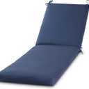 Greendale Home Fashions Outdoor Reversible Chaise Lounge Chair Cushion, Midnight