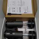 Electric Salt and Pepper Grinder Set - Rechargeable Salt Grinder with Led Power Display - Automatic Pepper Grinder with Storage Base - Pepper Mill with Light for Kitchen (Gray)