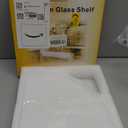 Glass Corner Shower Shelves (2-Pack) - No-Drill Shower Caddy Organizer & Bathroom Storage, Tempered Glass with Rustproof Aluminum Brackets for Inside Shower