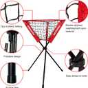 BaseGoal Ball Caddy - Portable and Foldable Baseball Softball Basket for Batting Pitching Practice Training, Baseball caddy has an 18" triangular opening at the top and has been tested to hold up to around 60