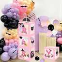Halloween Decorations Balloons Boxes,4 Pcs Little Boo Baby Balloon Boxes with 4 Light Pink Girl Cardboard Boxes Halloween Baby Shower Party Decorations