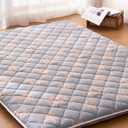 6th Generation Japanese Floor Futon Mattress - Extra-Thick 9-Layer Modern Futon with 100% High-Density Foam, Portable Floor Mattress Sleeping Pad for Adults, Guest Room, Dormitory, Queen Size(60"X80")