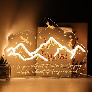 Fourth Wing Neon Sign, Basgiath War College LED Light, Violet Sorrengail, Bookish Neon, Xaden Riorson, Gifts For Readers, Fantasy Book Dragon Gifts