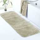 Walensee Large Bathroom Rug (24 x 36, Light Tan) Extra Soft and Absorbent Shaggy Bath RugMachine Washable Microfiber Bath Mat Non Slip Bath Mat, Luxury Bathroom Floor Mats