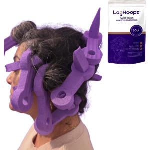 10 Foam Curling Loops for Microlocs & Sisterlocks, No Heat Hair Curlers for Natural Curls, Soft Sleep-Friendly Rollers for Textured Hair. Short Version.