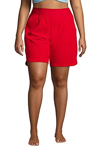 Lands' End Womens Comfort Waist 9in Swim Short Panty New Compass Red, Size Small