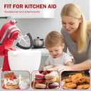 Flex Edge Beater for KitchenAid 4.5/5 Qt Tilt-Head Mixer Flexible Silicone Edge kitchen aid paddle attachments, Auto-Scrape Bowl Scraper, For Kitchen Aid Accessories and Attachments (Gray)