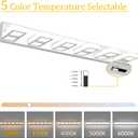 Ralbay Modern Chrome Bathroom Vanity Lights 5 Color Temperature Dimmable Acrylic Modern LED Bathroom Vanity Lighting Fixtures Chrome 40.4inch