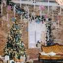 Syhood 28 Pcs Christmas Hanging Ceiling Snowflake Decorations 10000 Strand Tinsel Icicles Ornament Christmas Hanging Snowflakes Ornament for Winter Decor Holiday Wonderland(Blue, Purple, Silver)