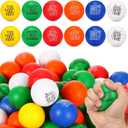 Leyndo 200 Pcs Stress Balls for Adults & Kids Bulk Motivational Quotes Stress Relief Colorful Foam Squeeze Balls Relief at Work/School/Home, Perfect Party Favors, Dark