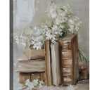 ZYGARTEQ Vintage Flower Books Canvas Wall Art Spring Floral Prints Light Academia Aesthetic Wall Decor Pictures Antique Cottagecore Artwork for Bedroom Living Room Gallery Decoration 12x16in (16L" x 12W")