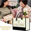Initial Tote Bags for Women Personalized Gifts (V)