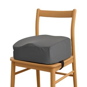 Babelio Ergo-Designed Booster Seat for Kitchen Chair, Promote Proper Upright Posture, Toddler Booster Seat for Dining Table, Suitable for 18 Months to 5 Years, Faux PU Leather Cover, Dark Grey