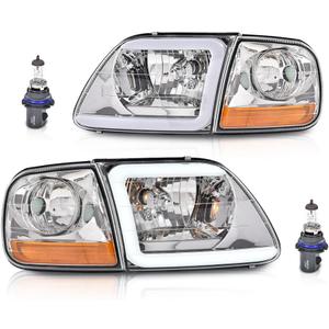 CNNELL LED Headlight Fit F150 1998-2002/Ford F250 1998-1999