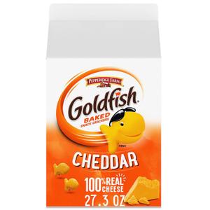 Goldfish Cheddar Cheese Crackers, 27.3 Oz Carton (EXP 03/23/26)
