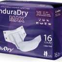 LivDry EnduraDry Max XL Adult Diapers with Tabs, Up to 12-Hours, Super Absorbent Incontinence Underwear, Leak Protection Briefs, Extra Large, 16-Pack
