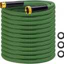 Garden Hose 50 ft Flexible Non-Expandable Water Hose Kink-Free Ultra Lightweight Leak-Proof Durable Portable Wear-Resistant Hoses Pipe with 3/4" Brass Fittings for Outdoor Yard Lawn Car Wash