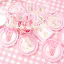 VioraWhite 183pcs Pink One Silly Goose Birthday Party Tableware Set Silly Goose Party Supplies for 24 Guests Tableware Includes Plates Napkins Cups Banner Gingham Tablecloth Balloons(Classical)