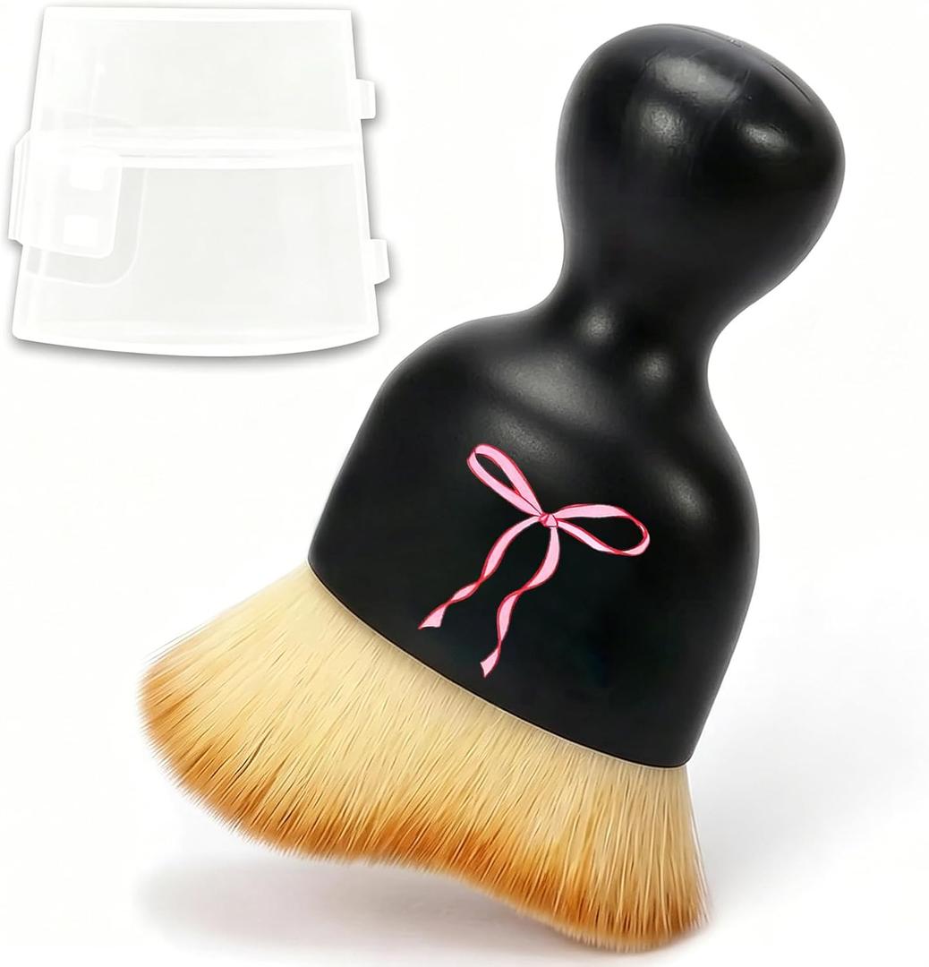 Bow Car Detailing Brush Soft Bristle Cars Interior Cleaning Brush,Automotive Dust Brushes with Protective Cover,Cute Bow Car Accessories for Vehicle Gentle Detailing Care,Bows Gifts for Women