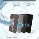 Bath Mat, Bathroom Mat Rugs Super Absorbent Shower Mats Non Slip Quick Dry Thin Rubber Mats for Bathroom Floor Fit Under Door, Shower Rug for Bathtub, Shower, Beige (2'3" x 1'5" (Rectangular), Rectangle White-dark)