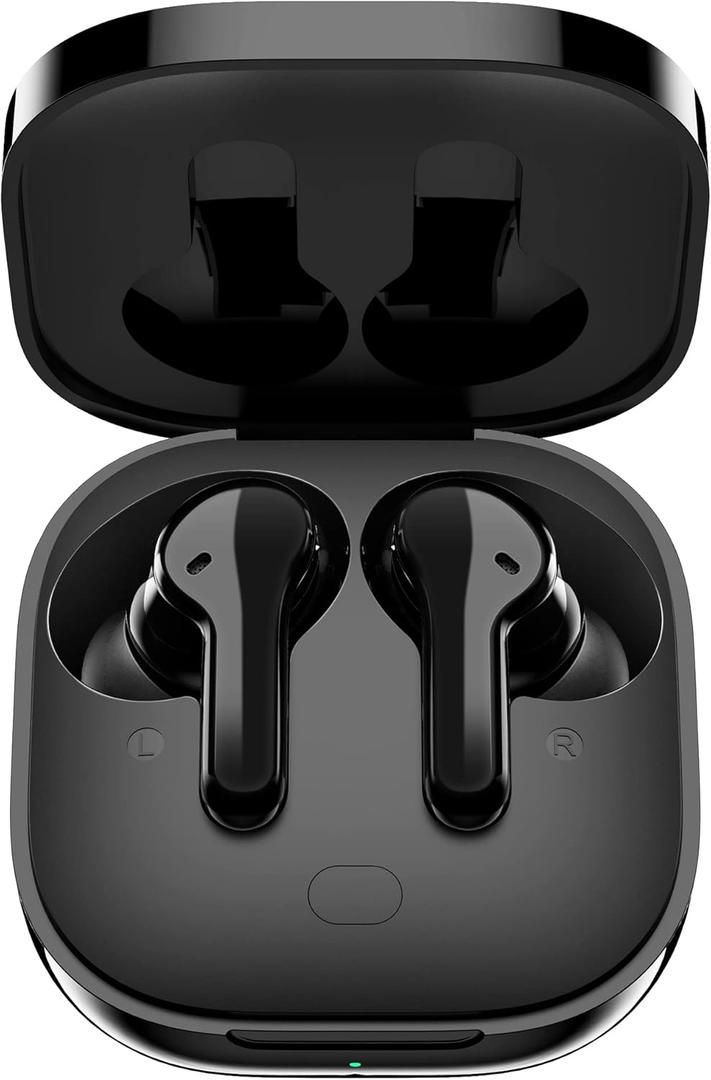 QCY T13 True Wireless Earbuds Bluetooth 5.1 Headphones Touch Control with Charging Case Waterproof Stereo Earphones in-Ear Built-in Mic Headset 40H Playtime (Black)