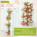 Thiccywoov 10 Pcs Artificial Peach Pendant, Fake Fruit Simulation Peach String Fruits Model for Home Kitchen Party Decorate Lifelike Food Festival Decorations Photo Props