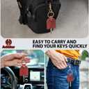 2 x Leather Keys Sleeve for Broken Car Key Loop Replacement, Keychain Cover Cute Protector and Holder for Men, Women (L)