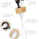 2Pcs Replacement Pumps Dispenser Replacement Pumps for Soap Dispensers Black Plastic Bamboo Dispenser Pumps for Soap, Lotion, Shampoo, Kitchen and Bathroom (Black and White)