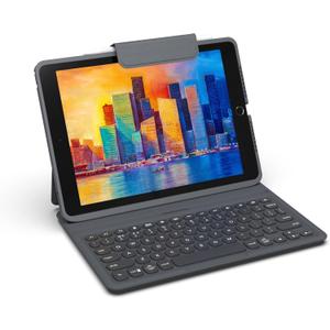 ZAGG Pro Keys Detachable Case & Wireless Keyboard for Apple iPad 10.2" (Gen 9, 8, 7) - Bluetooth Pairing, Backlit Laptop-Style Keys, Apple Pencil Holder, 6.6ft Drop Protection, Black