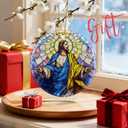 2 x Christian Gifts: Jesus Ornament | Christian Christmas Ornaments (Christmas Tree Decorations), Religious Holiday Ornament, Jesus Christ Decoration, Religious Gifts & Xmas Gift