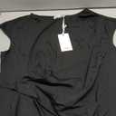 GRACE KARIN Womens 2026 Spring Short Sleeve Tops, Dressy Casual Peplum Shirts Outfit, Tunic Blouses Trendy Fashion Clothes Black XL