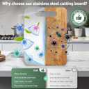 Stron-Dura Cutting Board, Stainless Steel Cutting Board, Foodgrade Cutting Boards for Kitchen, Titanium Cutting Board for Meat,Fruit, Vegetables, Double Side Use, Odor free, S size, 11.5" * 8"