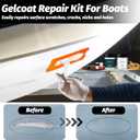 2 x Gel Coat Repair Kit for Boats, 200g Fiberglass Gelcoat Repair Kit for Boats, Fast Fix Scratches, Chips, Cracks, for Fiberglass, Acrylic, Aluminum Alloy