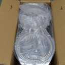 Soaoo 100 Pcs 9'' Plastic Disposable Pie Containers with Hinged Locking Lids Clear Flan Containers with Lids Round Pie Keeper Dessert Containers for Takeout Boxes Food Cake Doughnut Flan Storage