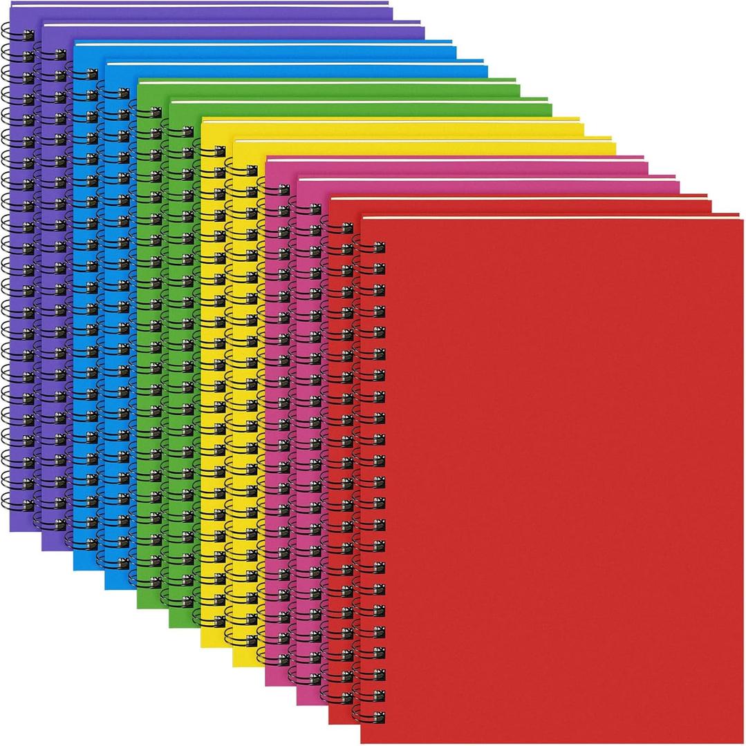 Yahenda Spiral Notebook College Ruled Journals Notebooks Lined 8.3 x 5.5 Inch Note Books Bulk A5 Writing Notebooks Thick Paper Notebook for Office Business School Supplies (Mixed Colors, 18 Pcs)