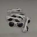 Fsmiling White Sunglasses Bulk Adult Party Sunglasses 80s Shades Pack for Men Women UV400 Protection-10Pack (White Frame Blue Mirrored Lens)