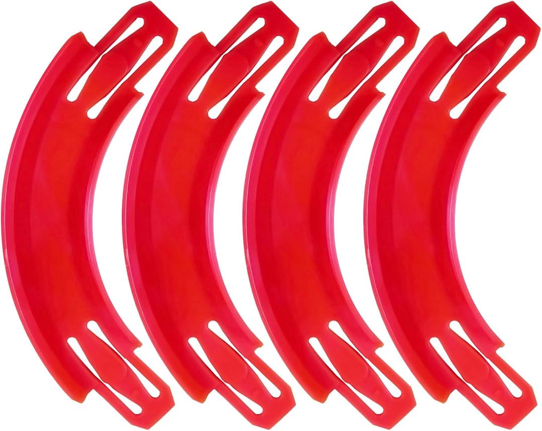 Racetrack Connectors Compatible with Hot Wheels, 90 Degree Banked Turn, 4 Packs, Upgrade Edition (Red)