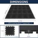 20 Pieces Sound Absorbing Interlocking Floor Mats, 11.8 x 11.8 x 0.4 inches High Density Felt Soundproof Pads Non-Slip Anti Vibration Puzzle Acoustic Blankets Piano Carpet Drum Rug, Black