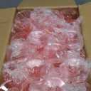 Ciaell 24PCS Pink Plastic Wine Glasses - 7 Oz Plastic Goblets for Party - Pink Vintage Drinking Glasses - Disposable Water Goblets Set for Wedding, Bar, Wine, Cocktail, Whiskey & Easter