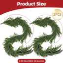 Christmas Garlands 9FT Norfolk Pine Garland 2PCS Realistic Artificial Faux Greenery Garland for Mantle Holiday Indoor Outdoor Fireplace Window Stairs Winter Christmas Decorations